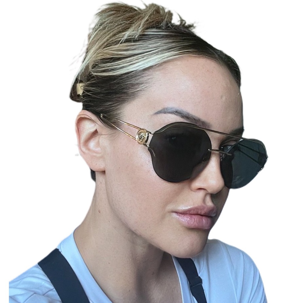 VERSACE circle aviators